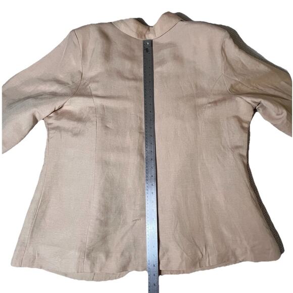 Jessica London Women’s 24W Blazer Jacket Beige Linen Blend Plus Size Career Work - Picture 11 of 12